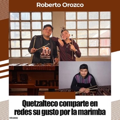 ¡Roberto Orozco comparte su gusto por la marimba al mundo a través de sus redes sociales! imagen
