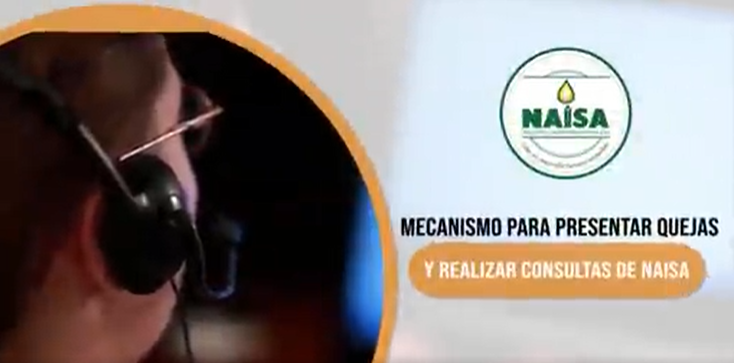 Mecanismo para presentar quejas y realizar consultas de NAISA imagen