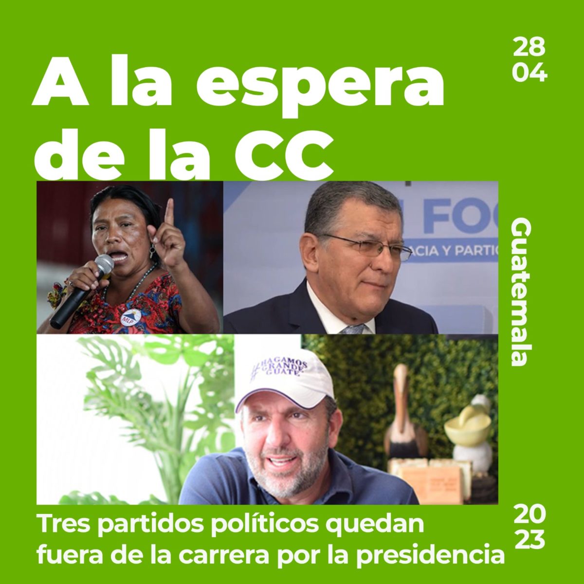 La carrera por la presidencia de Guatemala esta a dos meses de cumplir con la primera fase imagen