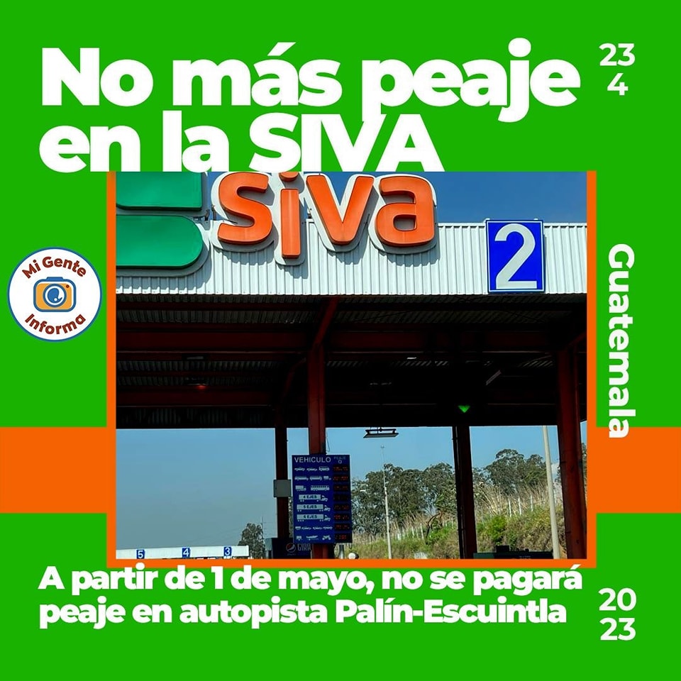 A partir de 1 de mayo, no se pagará más peaje en la autopista Palín-Escuintla imagen